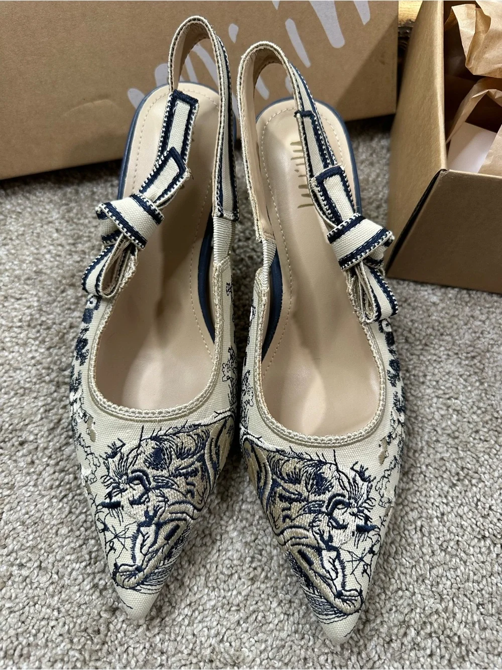 NIB Mi.iM Solana Floral Heel Slingback Pump in Elegant Garden Luxe Size 7.5